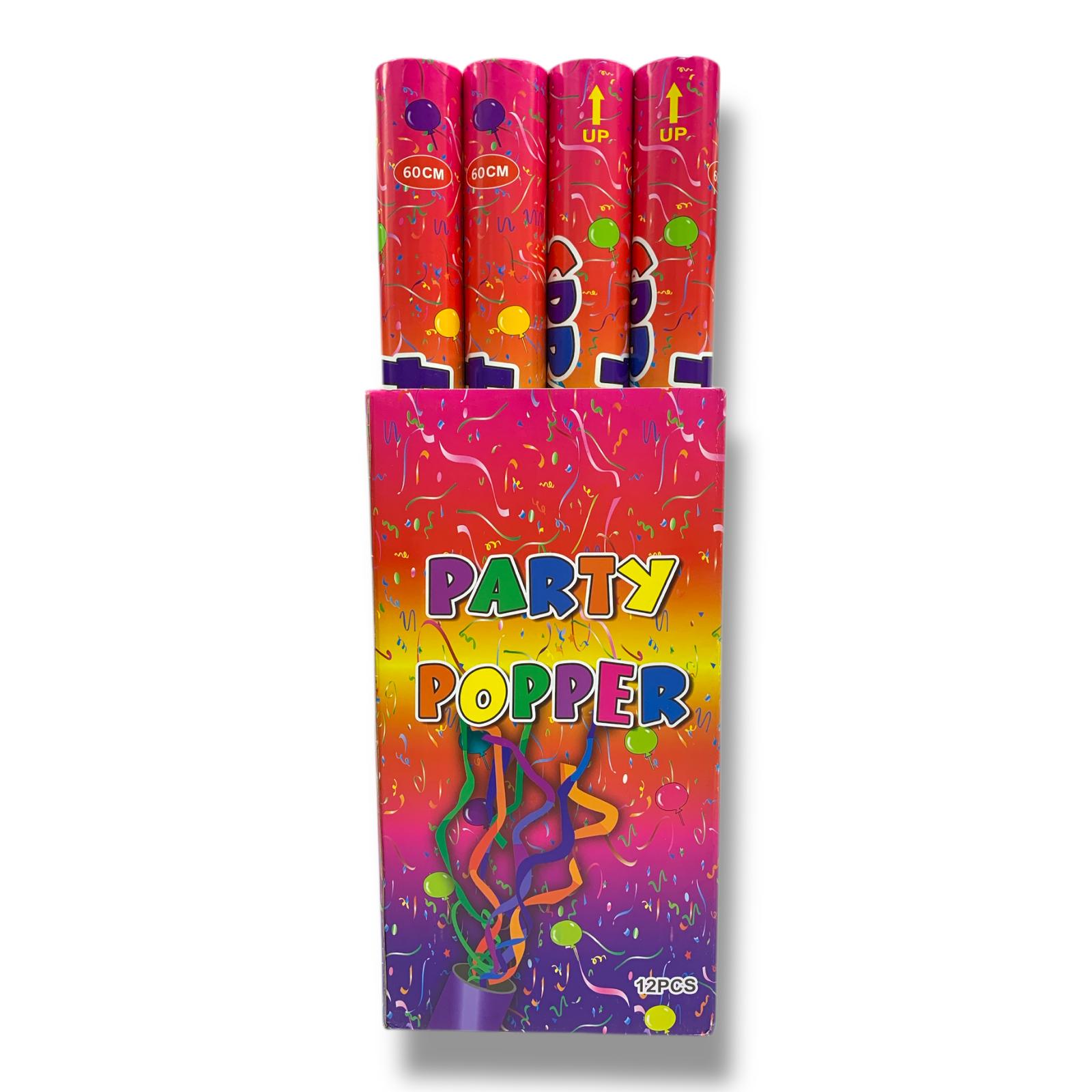 Party Popper Confetti Launcher 60 Cm || انبوب مفاجئة العيد ميلاد و الحفلات كونفيتي 60 سم 