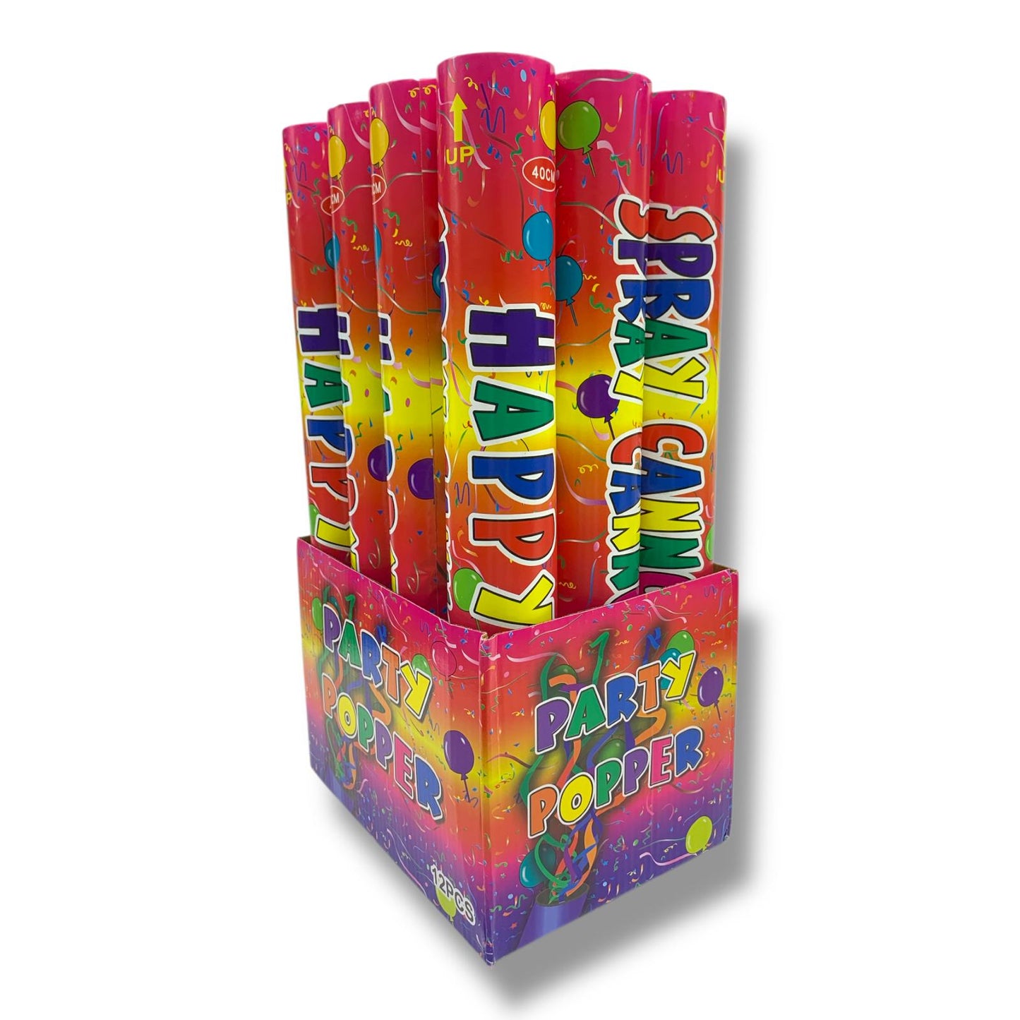 Party Popper Confetti Launcher 40 Cm || انبوب مفاجئة العيد ميلاد و الحفلات كونفيتي 40 سم 
