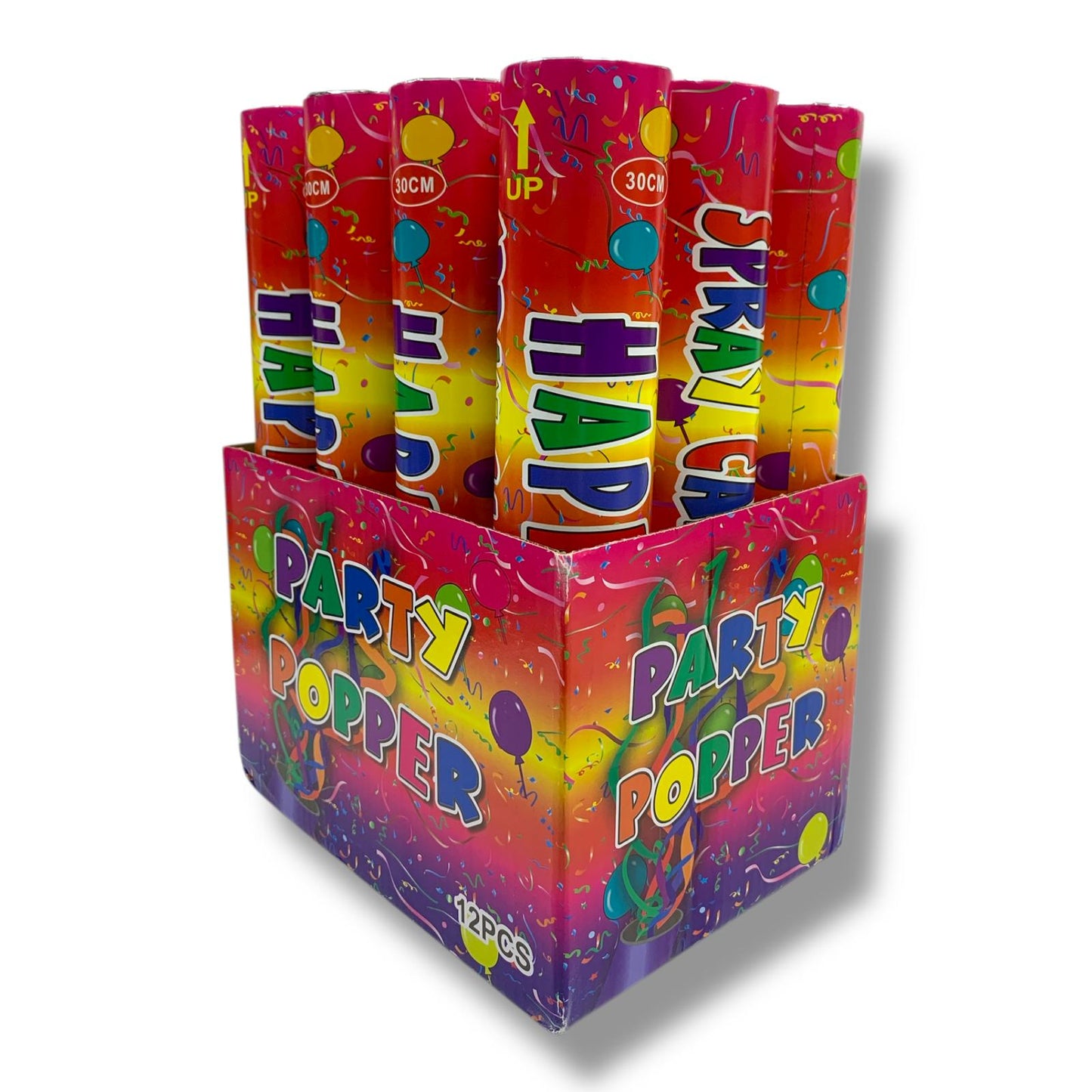 Party Popper Confetti Launcher 30 Cm || انبوب مفاجئة العيد ميلاد و الحفلات كونفيتي 30 سم