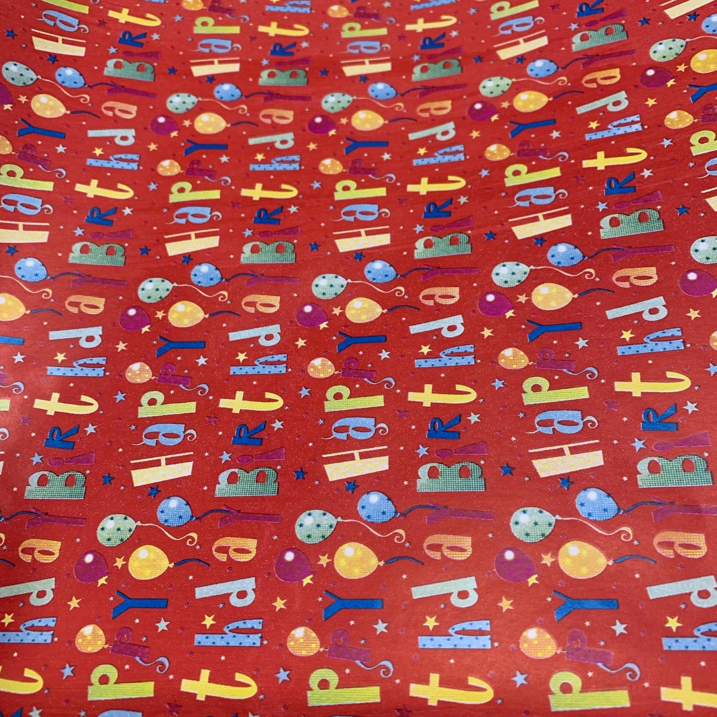 Gift Wrapping Paper 2 M x 70 cm #34 Happy Birthday  || رول تغليف هدايا مقاس ٢ متر في ٧٠ سم #34 عيد ميلاد