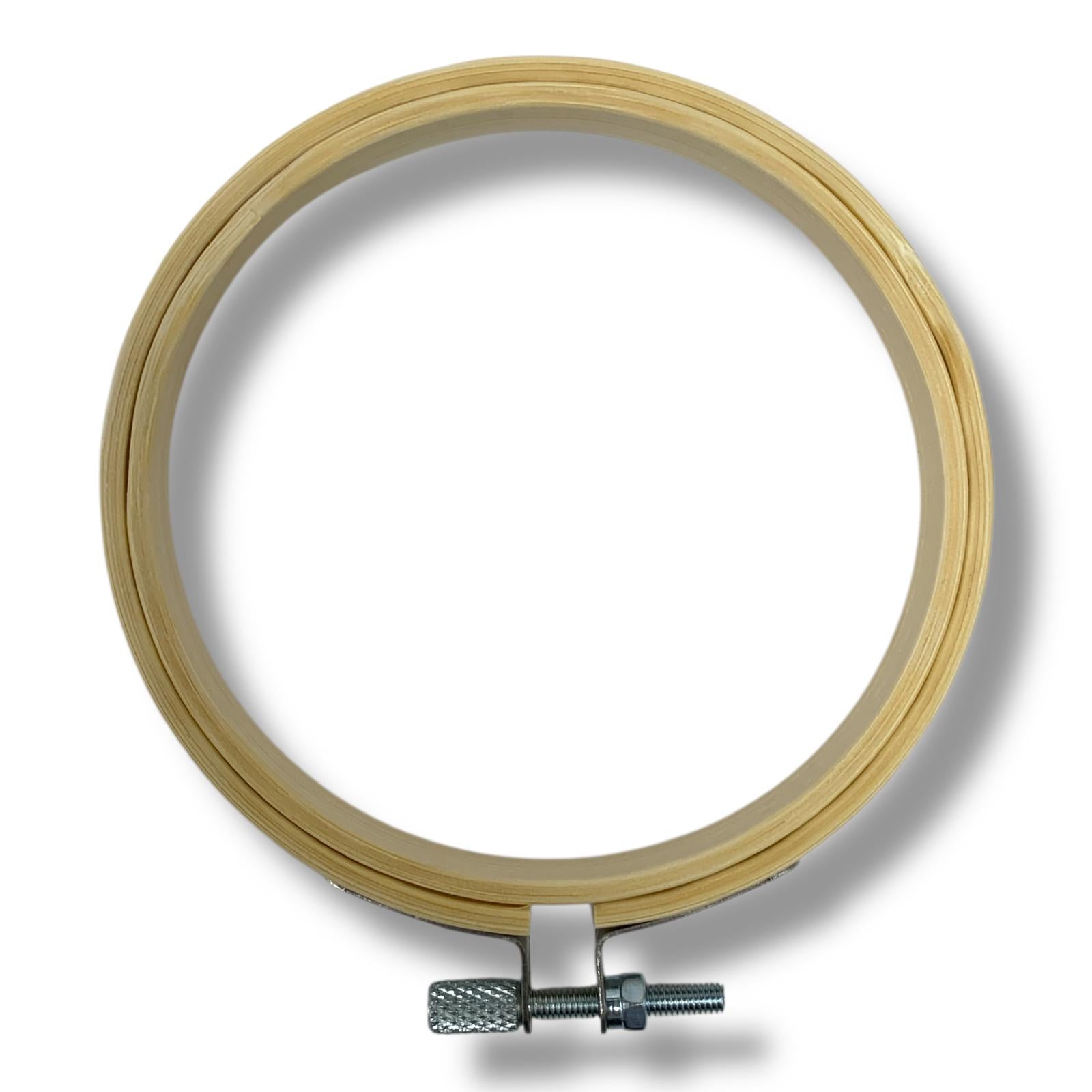 Wooden Embroidery Hoop with Metal Screw 10 cm || طارة خشب للاشغال اليدوية 10 سم