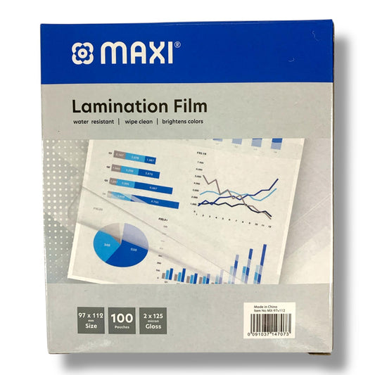 Maxi Lamination Pack 97 x 112 mm 100 Pouches || تغليف حراري ماكسي 97 * 112 مل 100 ورقة