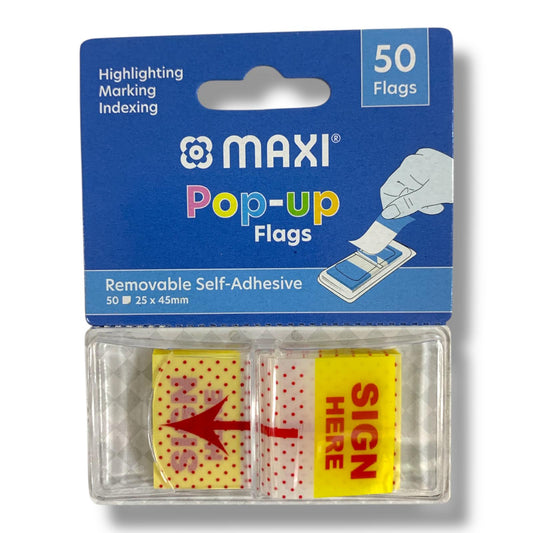 Maxi Pop Up Flags 50 Pcs || علامات لاصقة للتوقيع 50 علامة ماكسي