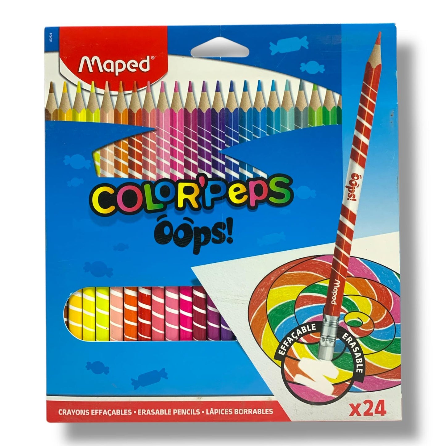 Maped Color'Peps Oops! Erasable Colored Pencils 24 Colors || الوان خشبية ماسحة كولور بيبس 24 لون