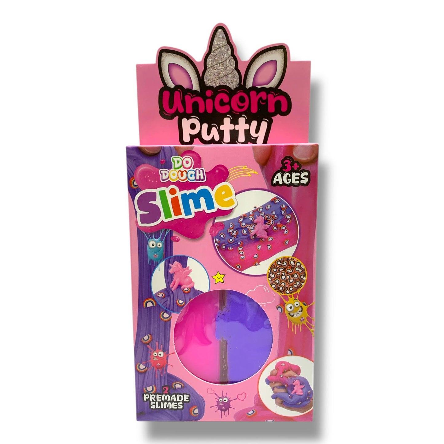 Do Dough 2 Premade Slimes Unicorn Putty || سلايم دو دوه 2 قطعة جاهز يونيكورن