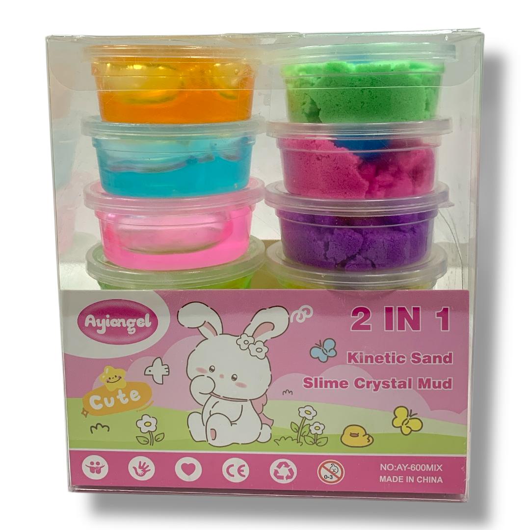 Play Set 6 Magic Sand 6 Clear Slime #2 || مجموعة لعب 6 سلايم و 6 رمل سحري #2