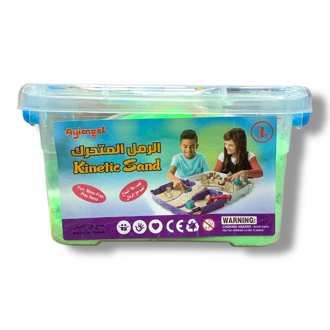 Kinetic Sand 1 KG Green || رمل سحري 1 كيلو اخضر