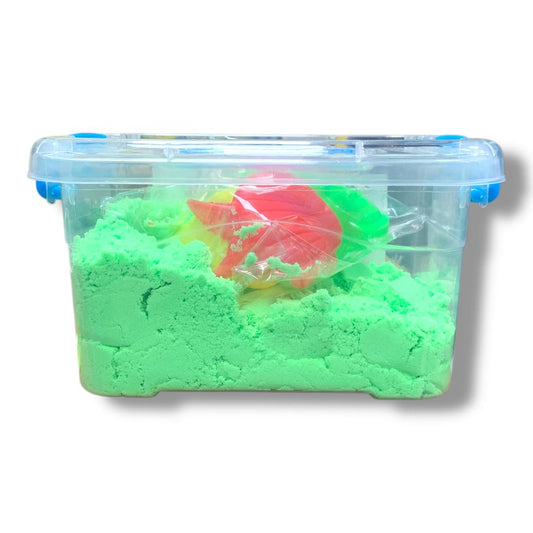 Kinetic Sand 1 KG Green || رمل سحري 1 كيلو اخضر