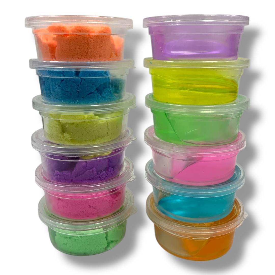 Play Set 6 Magic Sand 6 Clear Slime #1 || مجموعة لعب 6 سلايم و 6 رمل سحري #1