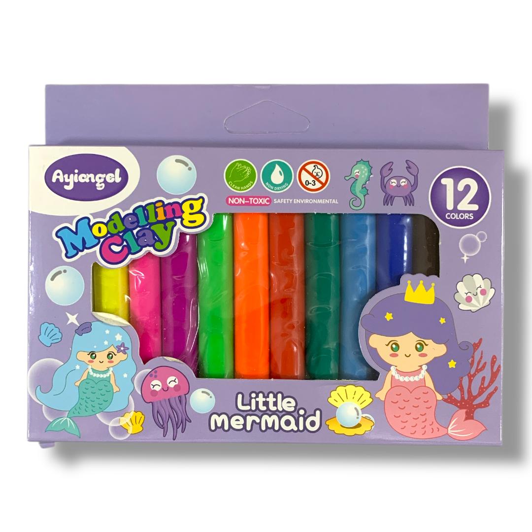 Little Mermaid Modeling Clay 12 Colors || طين صلصال 12 لون حورية البحر