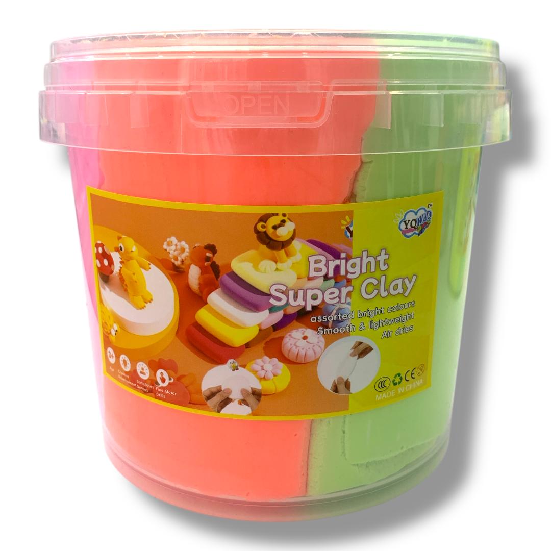 Bright Super Clay Light 2 kg Pastel Color || سلايم هوائي خفيف 2 كيلو الوان باستيل