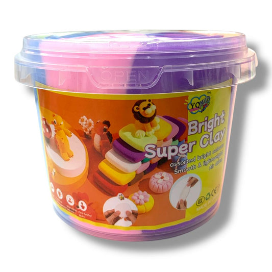 Bright Super Clay Light 500 g Pastel Colors || سلايم هوائي خفيف 500 جرام الوان باستيل
