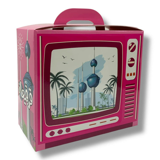 Girgian Kuwait Television Pink Color by Dozen || علب توزيعات قرقيعان تلفزيون الكويت لون وردي بالدرزن