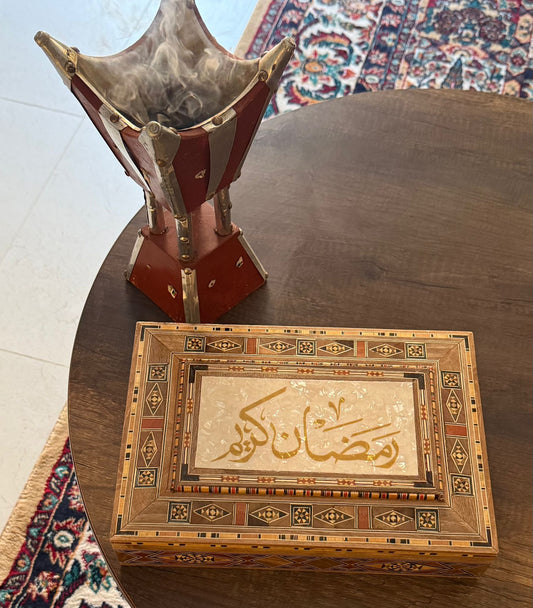 Ramadan Kareem Wooden Box || بوكس دمشقي خشبي رمضان كريم