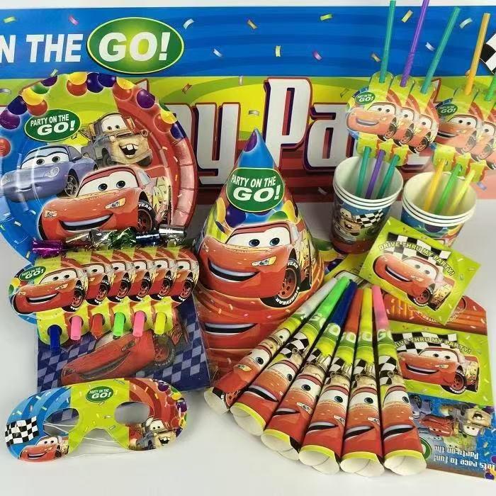 Birthday Party Supplies for Kids Set Cars || مجموعة تجهيز عيد ميلاد اطفال سيارات