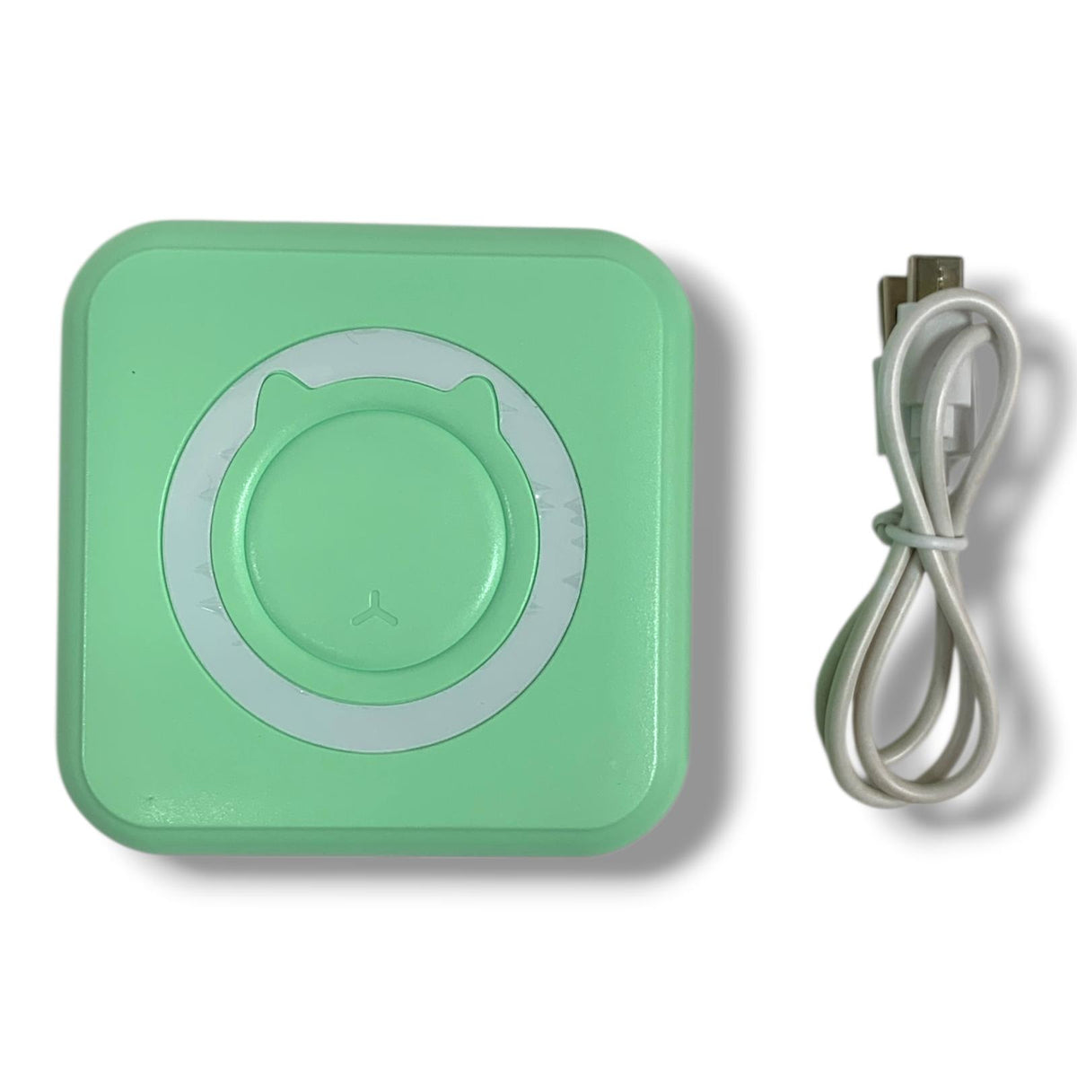 Portable Mini Printer USB Charged Green || طابعة صغيرة متنقلة بدون حبر شحن يو اس بي أخضر
