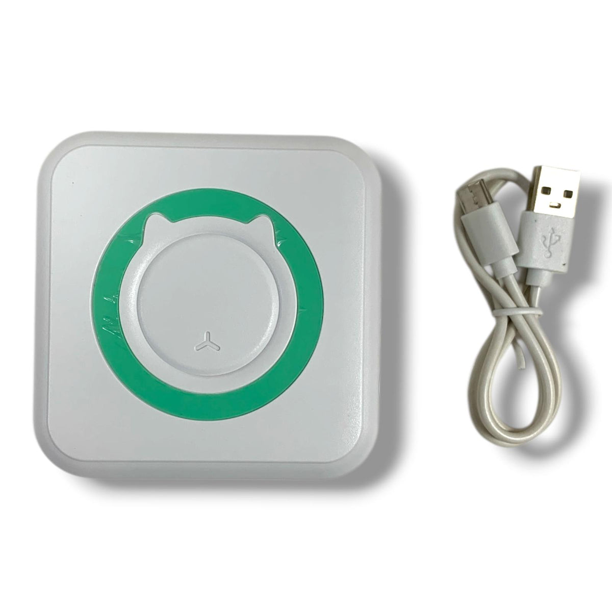 Portable Mini Printer USB Charged white || طابعة صغيرة متنقلة بدون حبر شحن يو اس بي  أبيض