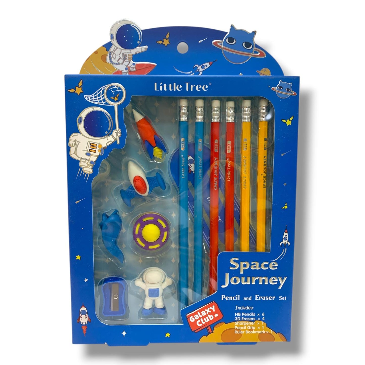 Space Journey Pencil and Eraser Set || مجموعة قرطاسية شكل الفضاء