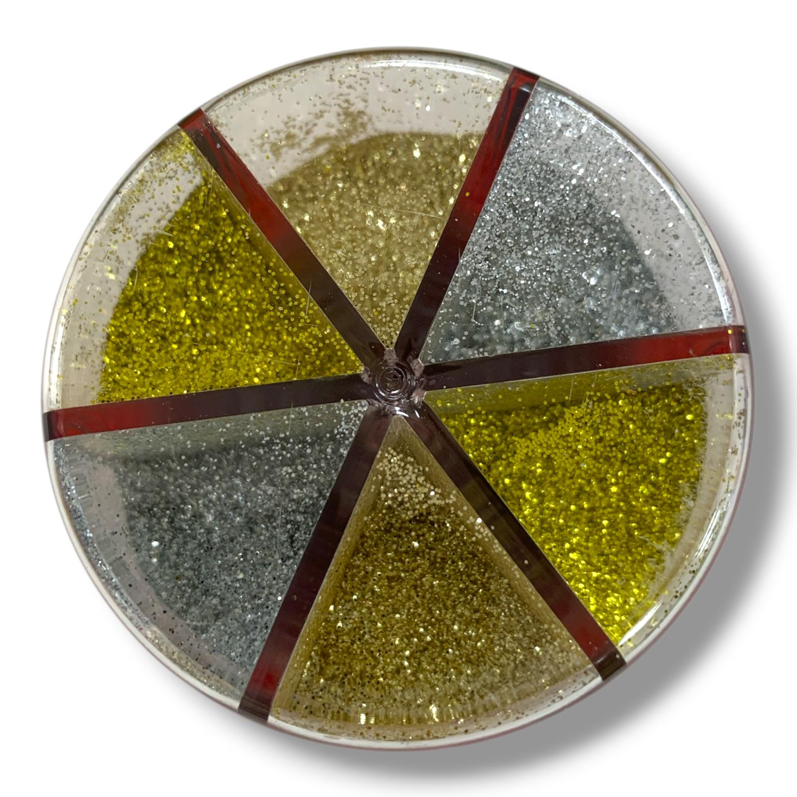 Glitter Case 6 Compartments Assorted Colors #1 || علبة زري قلتر 6 الوان متنوعة #1