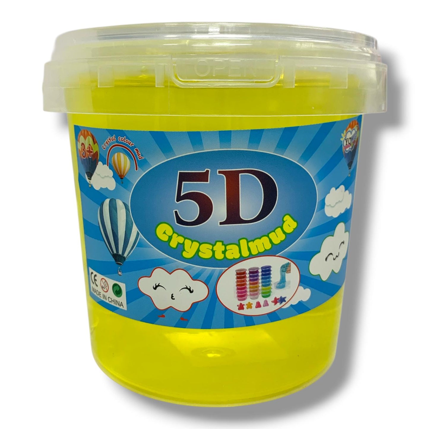Jumbo Tub Stretchy Slime 1 Kg Yellow || علبة سلايم حجم 1 كيلو لون اصفر
