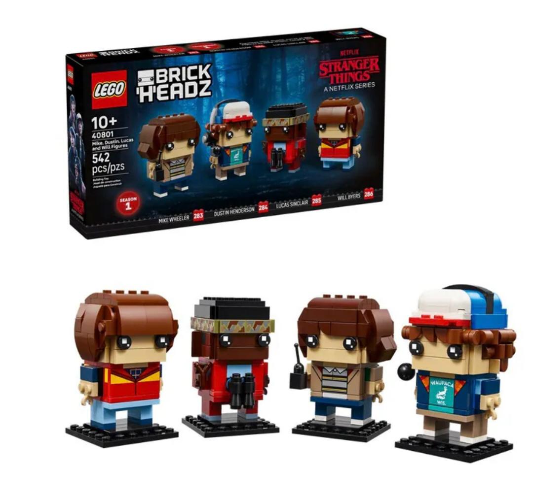 LEGO Brick Heads Stranger Things Mike, Dustin, Lucas and Will Figures || ليغو بريك هيدز سترينجر ثينجز