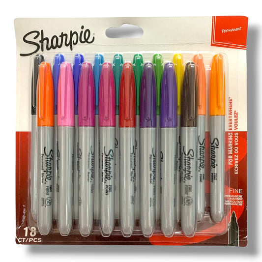 Sharpie Colored Markers Fine Tip 18 Pc Set || مجموعة الوان ماركر شاربي 18 لون 