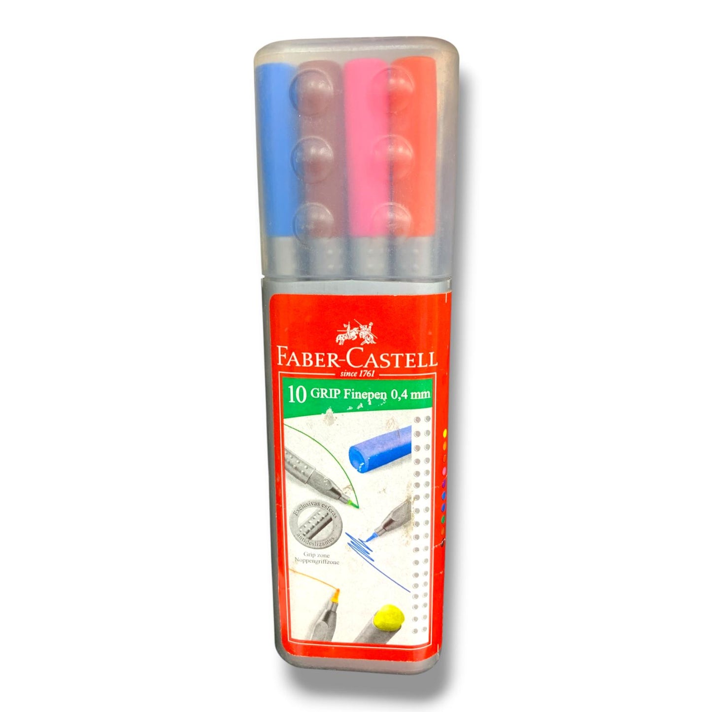 Faber castell Grip Fine Pen 10 Color Set 0.4mm || مجموعة الوان فيبر كاستل راس ضعيف 10 اون 0.4 مم