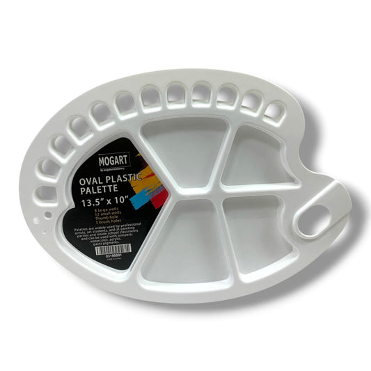 Mogart Oval Plastic Pallette Size 34x23.5cm || باليت رسم بلاستك موق ارت حجم 34*23.5
