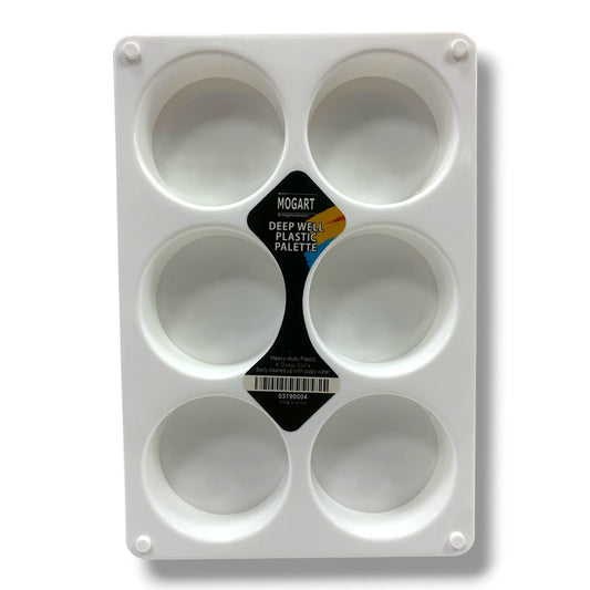 Mogart Deep Well Plastic Palette  || باليت رسم بلاستك موق ارت 6 فتحات عميقة