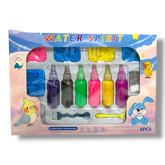Slime Gel Water Spirit DIY Set 6 Colors || لعبة سلايم جل واتر سبيريت 6 لون