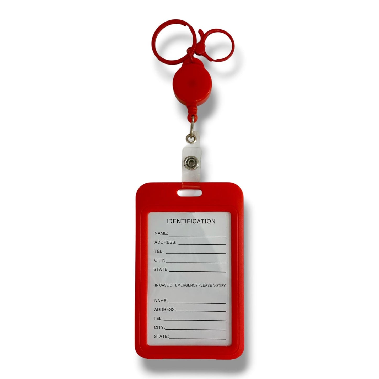 Vertical ID Holder Retractable || غلاف هوية بلاستك بالطول سحاب
