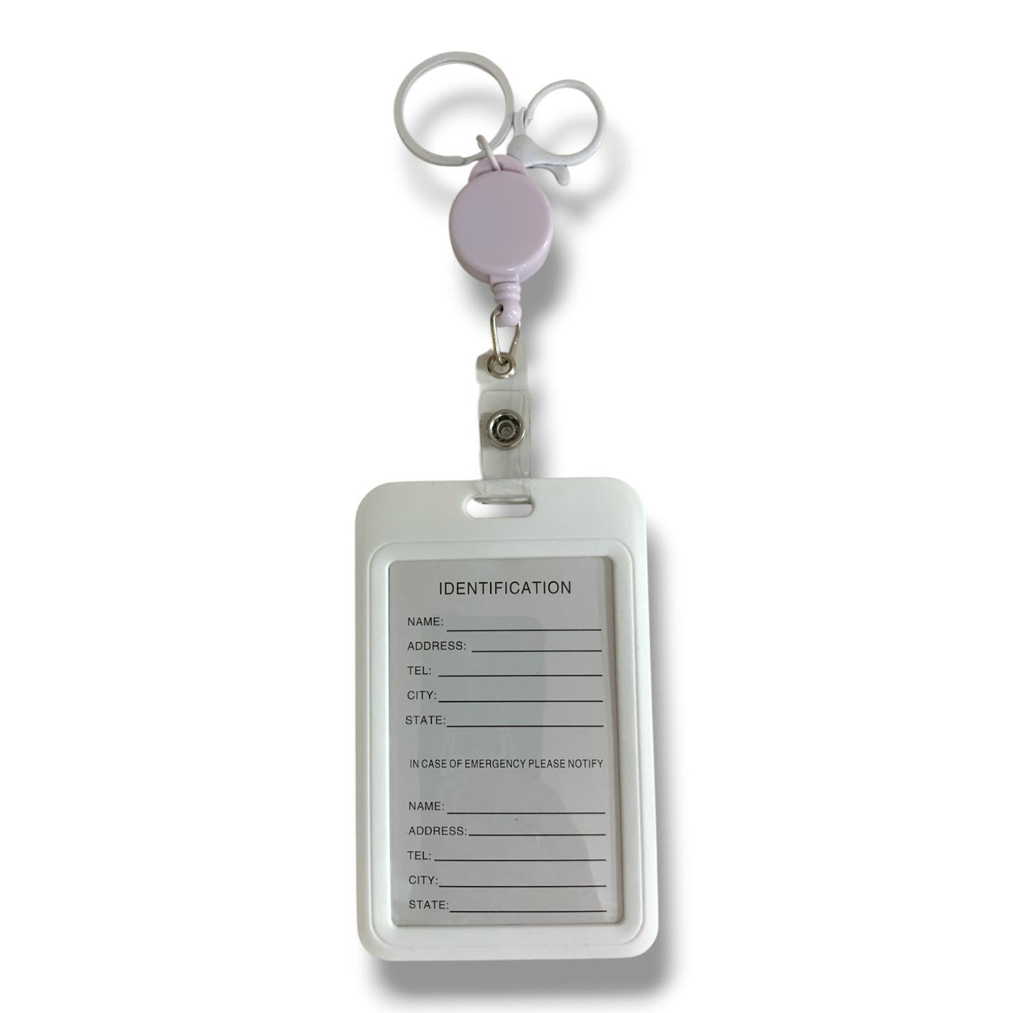 Vertical ID Holder Retractable || غلاف هوية بلاستك بالطول سحاب
