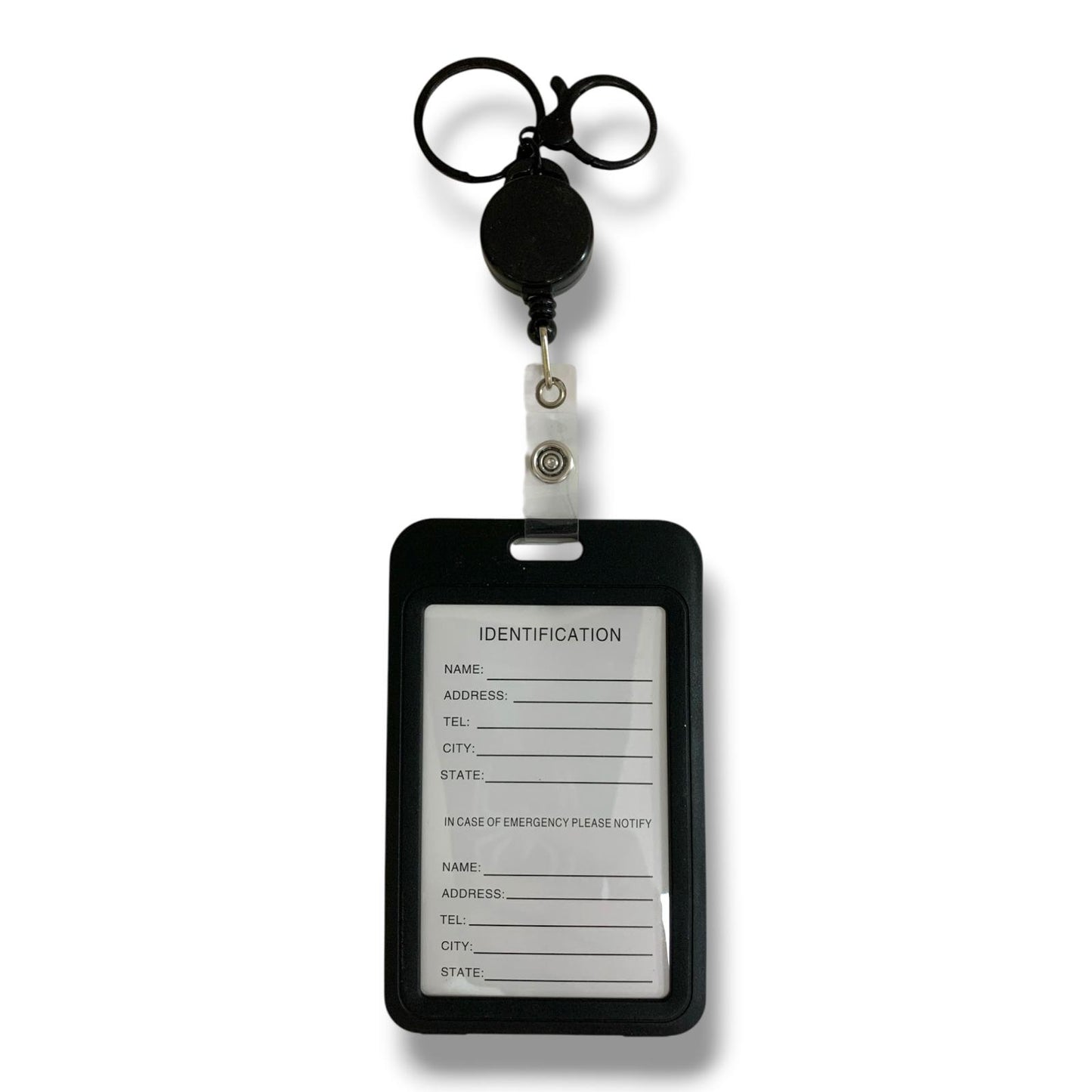 Vertical ID Holder Retractable || غلاف هوية بلاستك بالطول سحاب