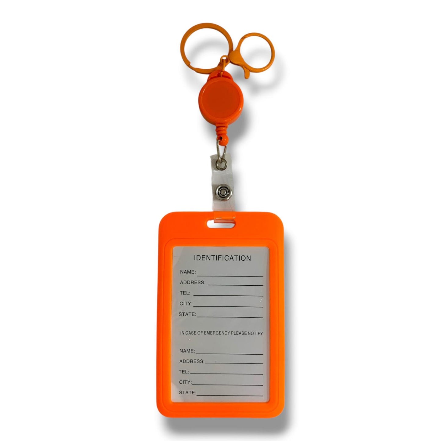 Vertical ID Holder Retractable || غلاف هوية بلاستك بالطول سحاب