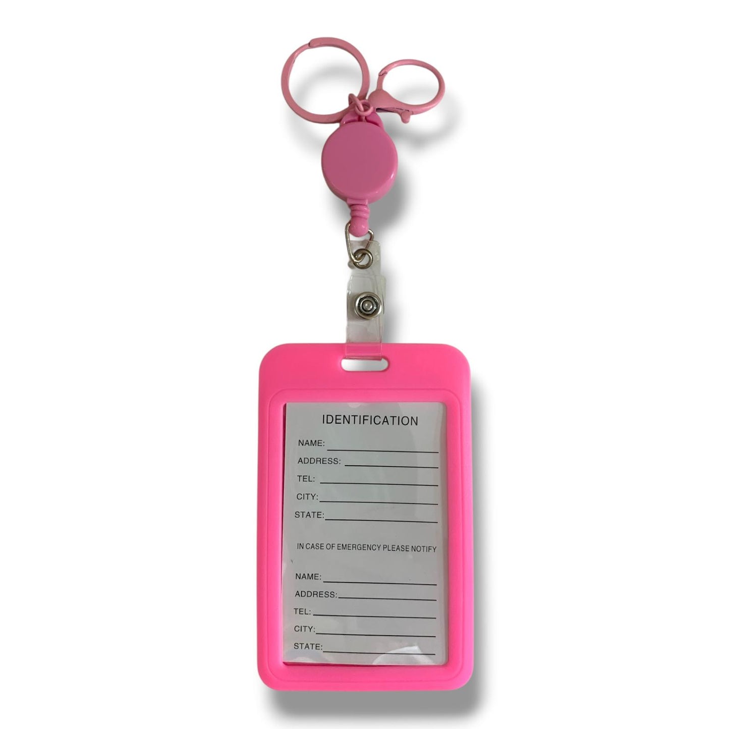Vertical ID Holder Retractable || غلاف هوية بلاستك بالطول سحاب