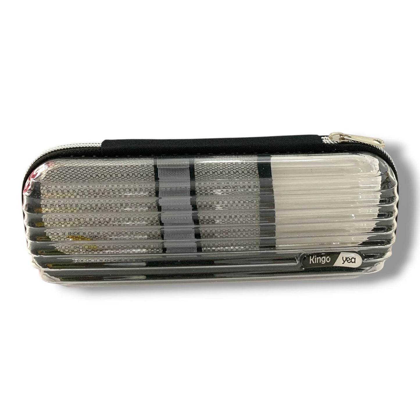 A&T Large Pencil Pouch 1 Zipper Transperant #1 || مقلمة كبيرة سحاب واحد شفاف #1