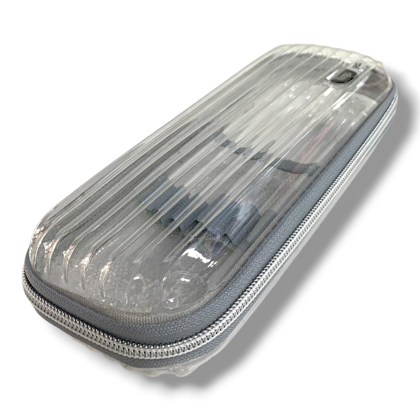 A&T Large Pencil Pouch 1 Zipper Transperant #3 || مقلمة كبيرة سحاب واحد شفاف #3