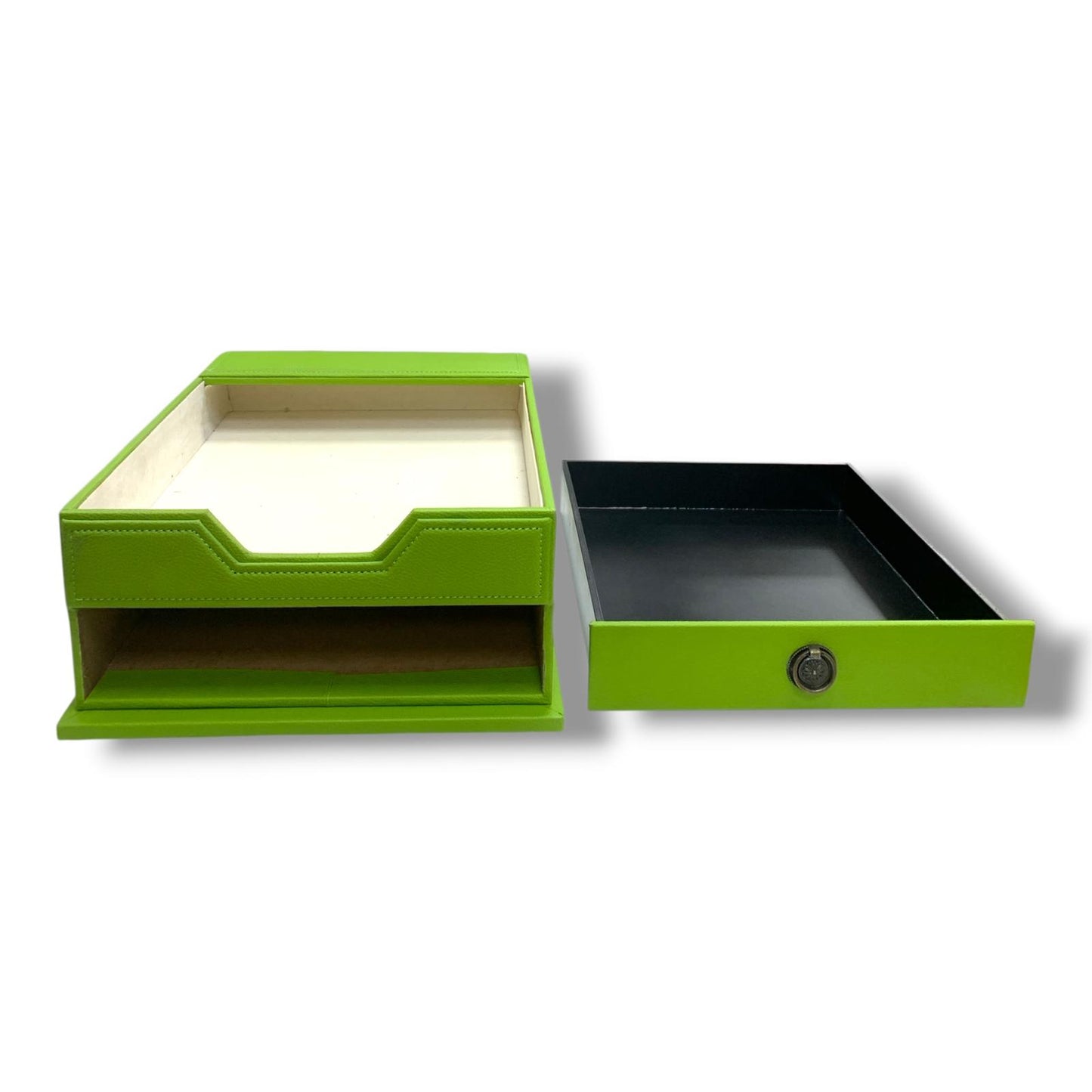 Green Leather Desk Set 6 PCS || طقم مكتب جلد اخضر6 قطع
