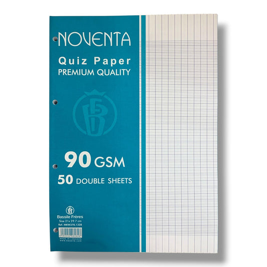 Noventa Quiz Paper Premium Quality A4 Size 90 gsm 50 Double sheets