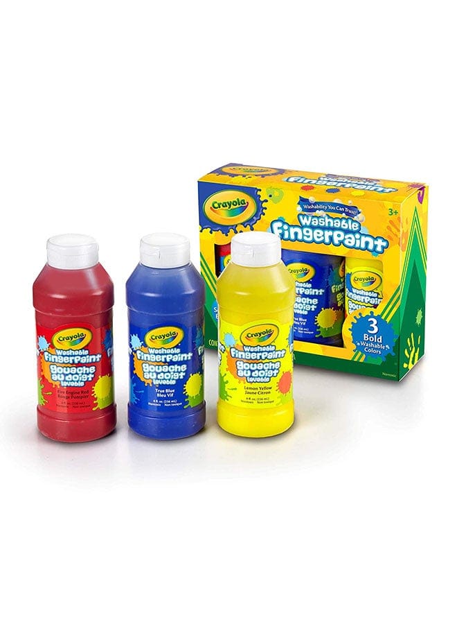 Crayola Washable EZ Finger Paint 3 Colors || الوان اصابع كرايولا علبة عصارة 3 لون