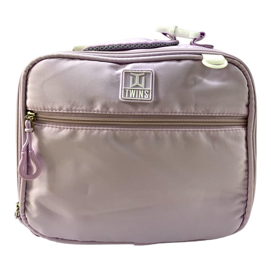 Twins Insulated Lunch Bag Stylish & Reusable Lunch Box for Kids & Adults Purple || شنطة اكل توينز اي اند تي سحابين للمدرسة و الدوامات لون بنفسجي