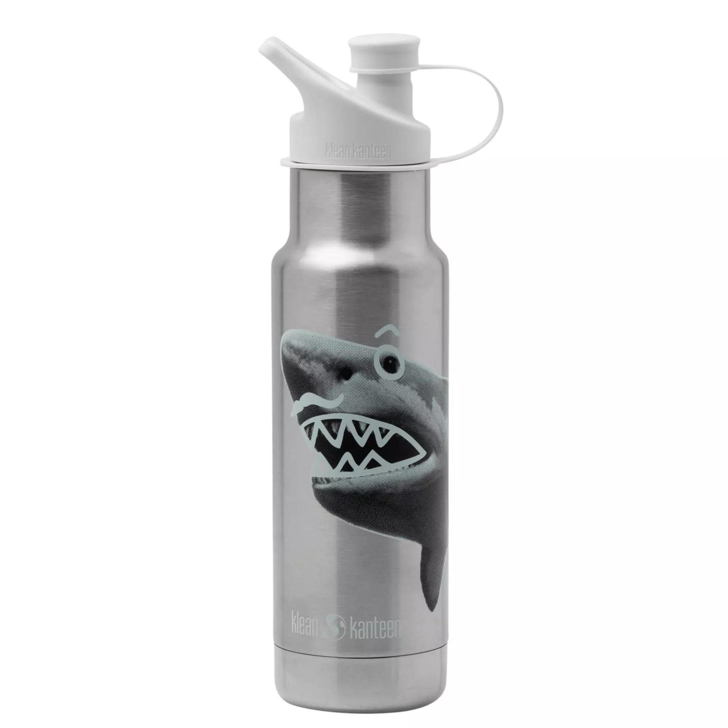 Klean Kanteen Insulated Kid Classic Narrow Bottle With Sport Cap Mr Shark 355m || مطارة ماء كلين كانتيين للاطفال حجم 355 مل لون القرش