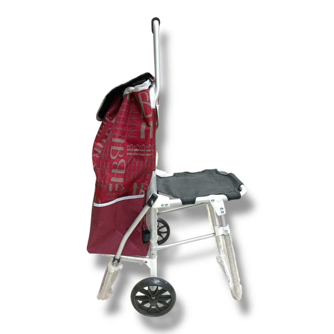 Teachers Trolley Bag Red with Chair || جنطة المدرسات ترولي لون احمر مع كرسي