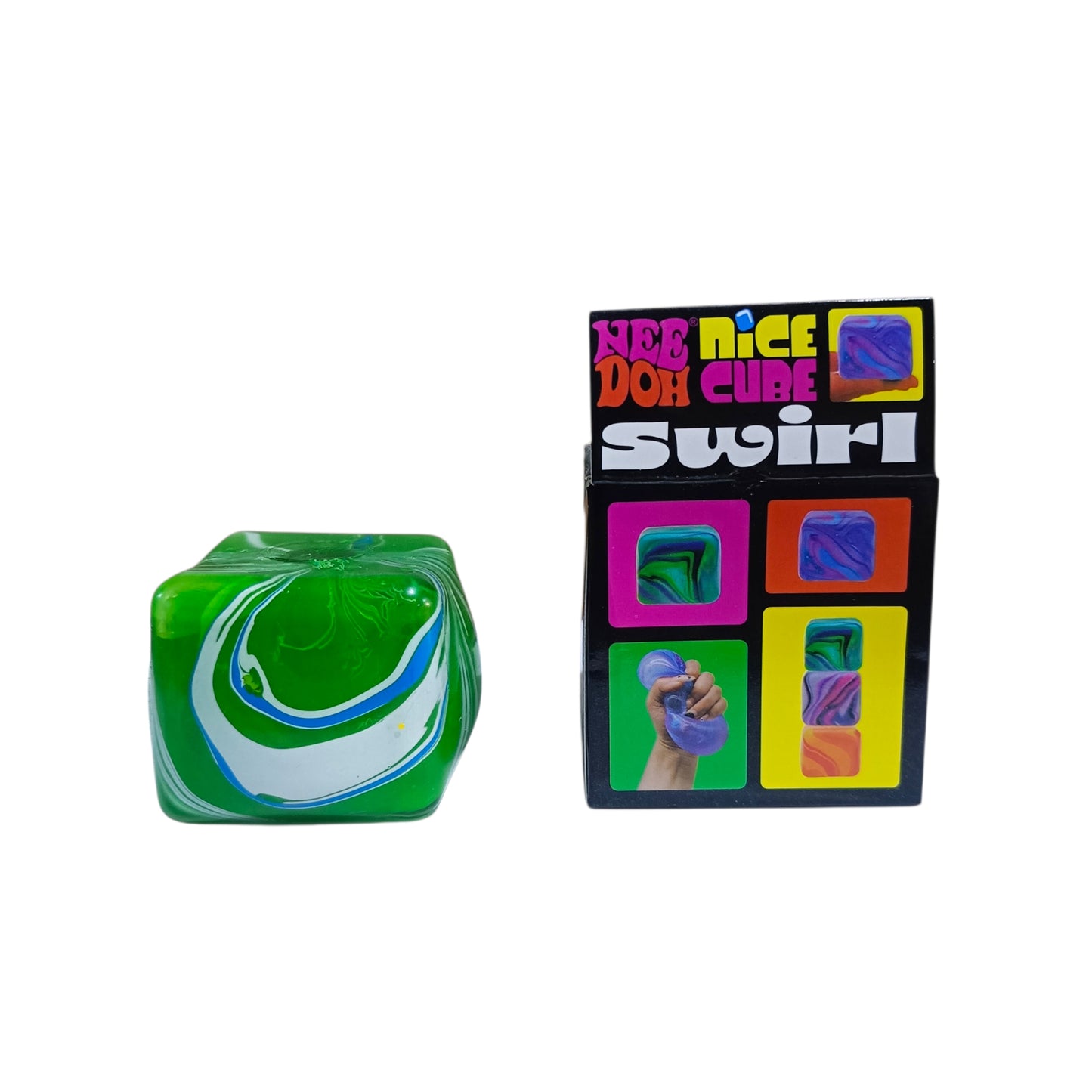 Needoh Nice Cube Swirl Green || مكعب نيدو سويرل اخضر