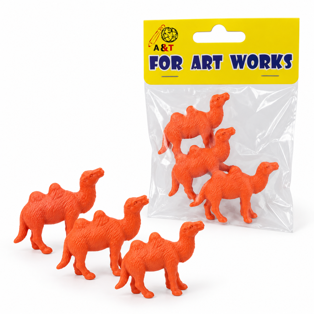 A&T orange camel figures 3 pieces