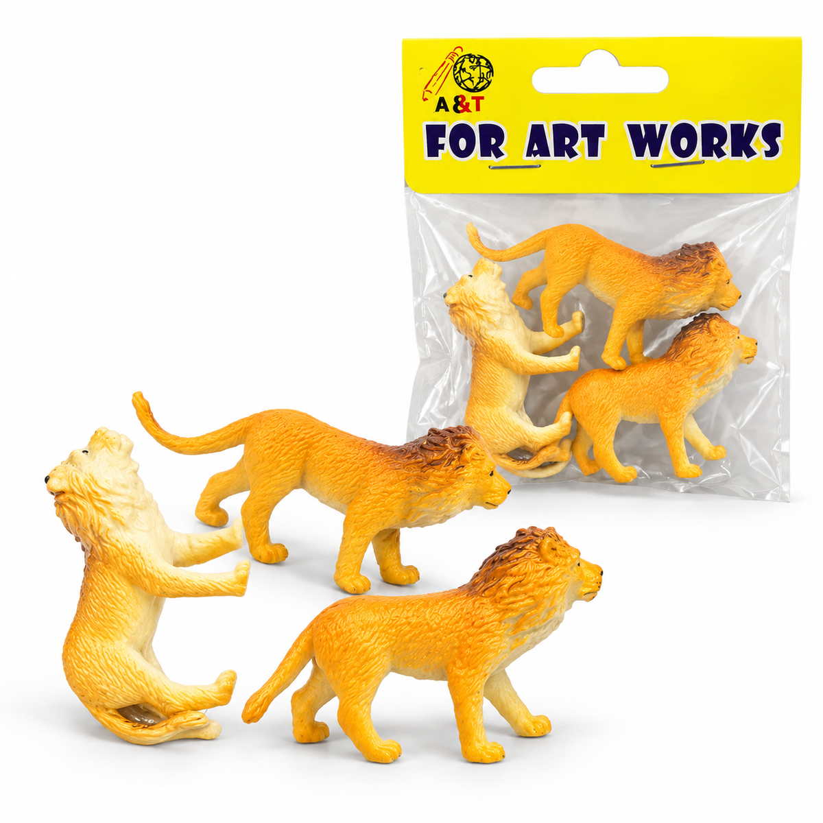 A&T lion figures set 3 pieces