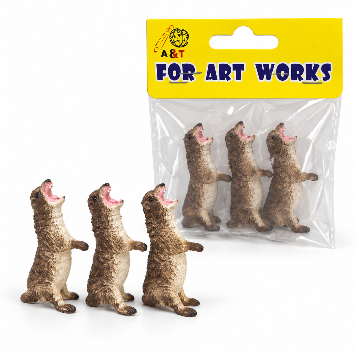 A&T meerkat figures 3 pieces