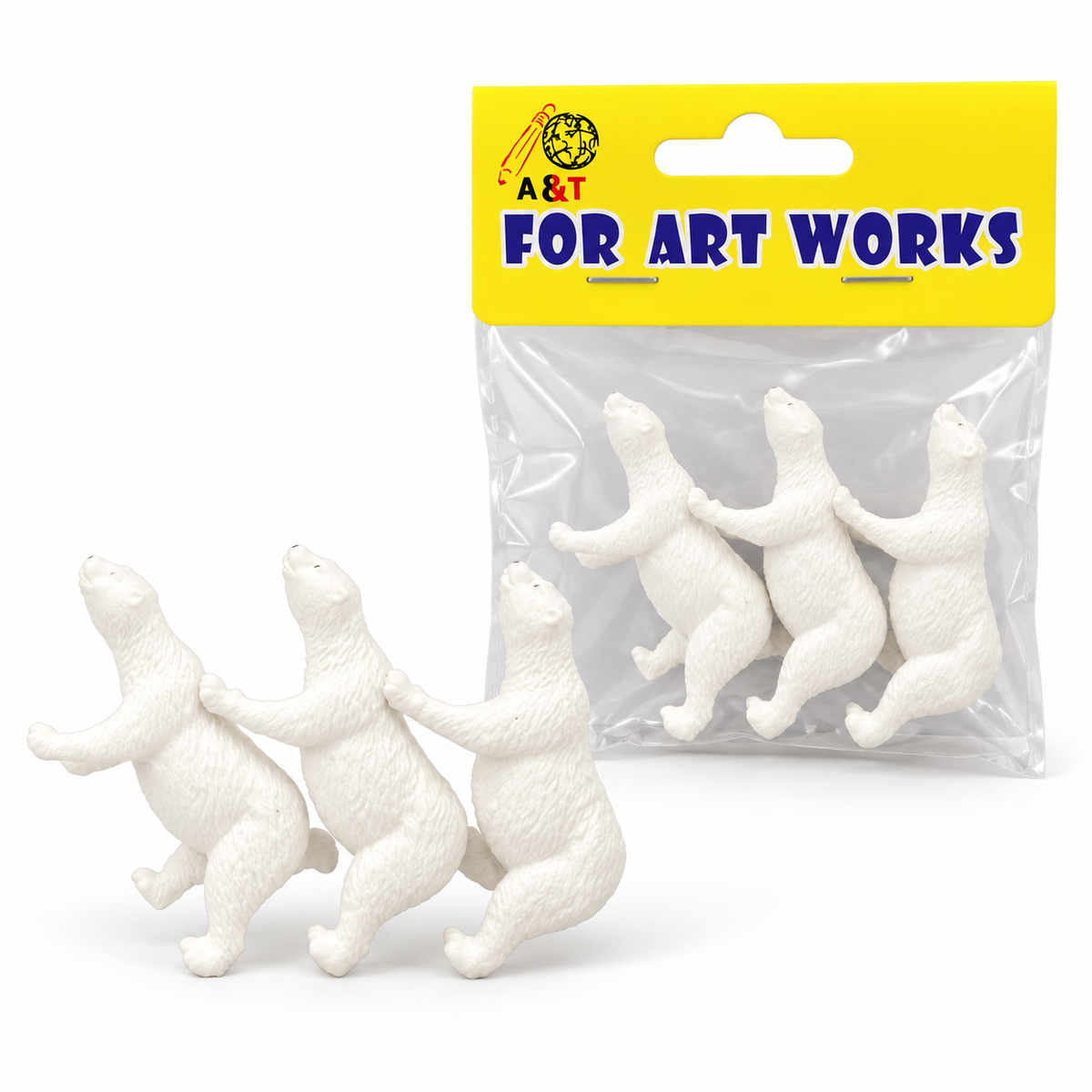 A&T polar bear figures set 3 pieces