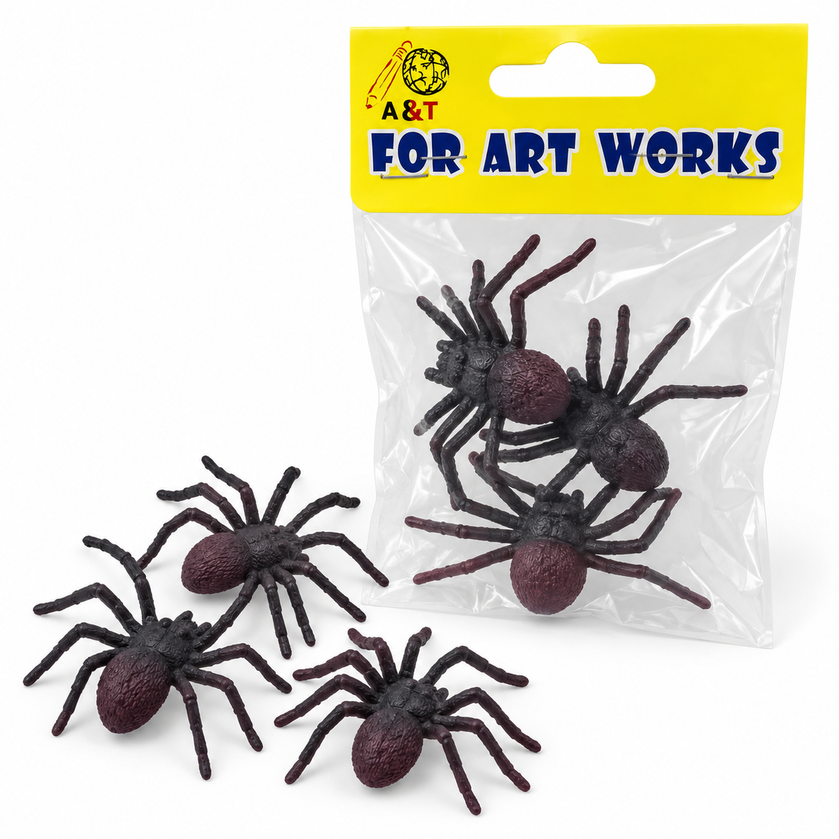 A&T dark brown spider figures 3 pieces