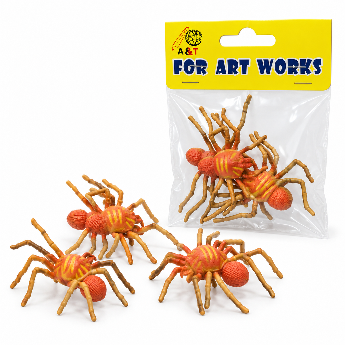 A&T orange spider figures 3 pieces